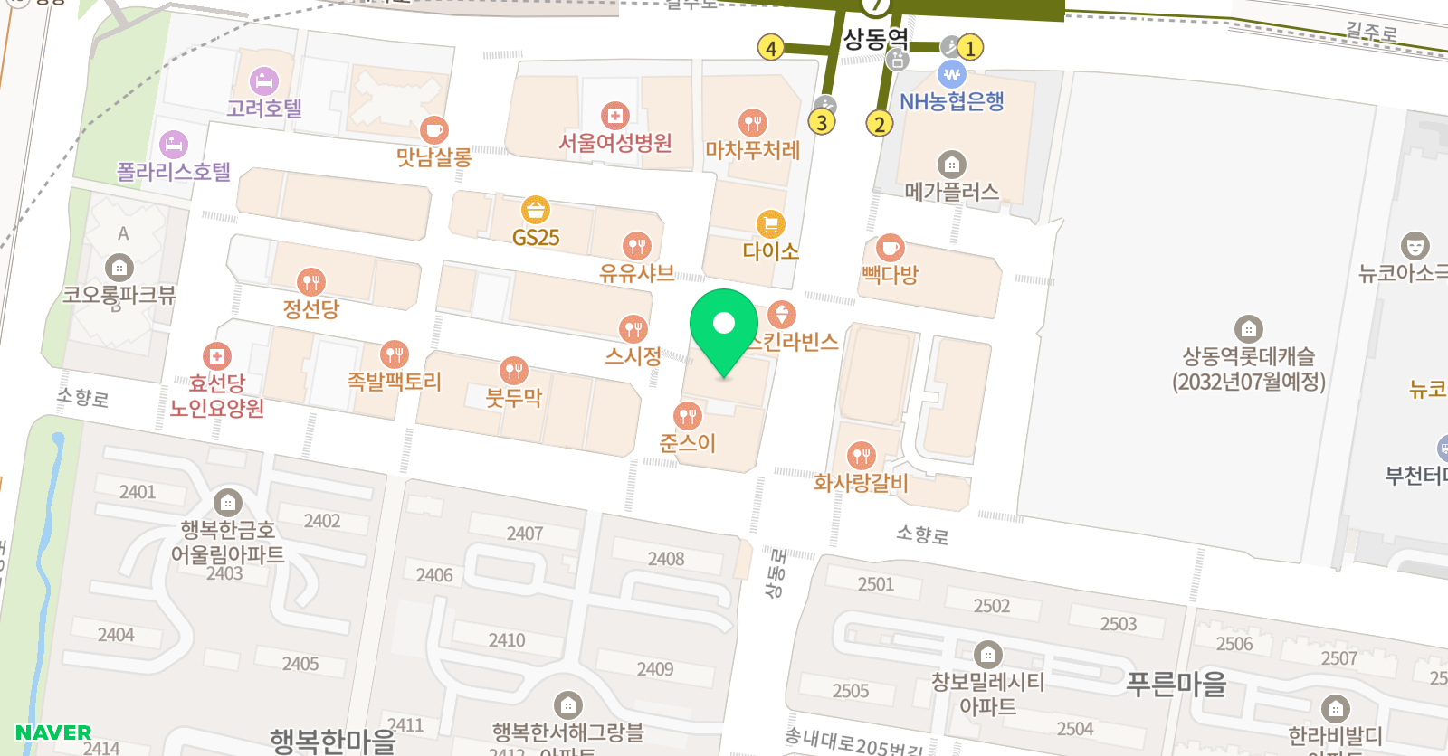 더다함수학학원 위치