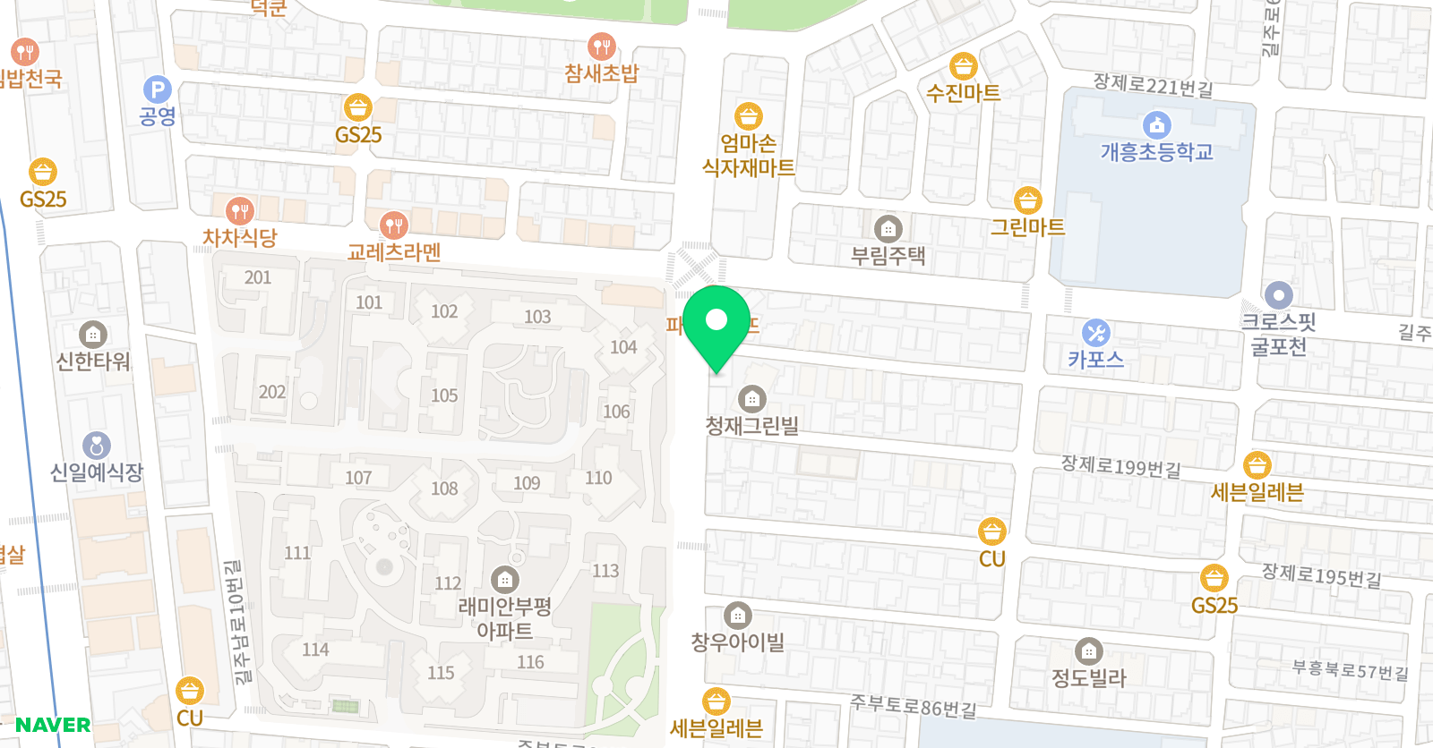아소비딱풀리는수학책통클럽부평래미안학원 위치