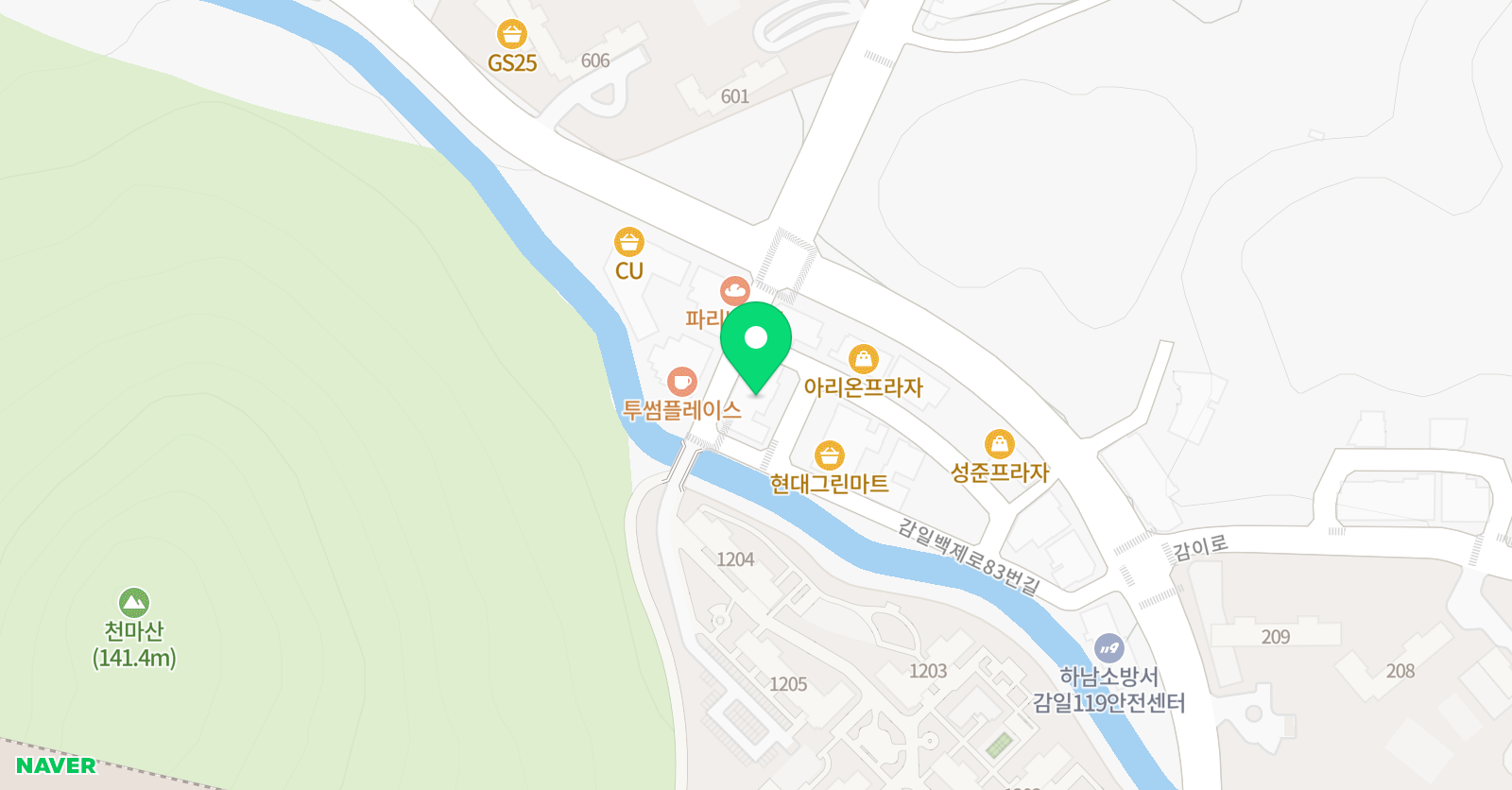 상상그린 미술학원 하남감일센터 위치