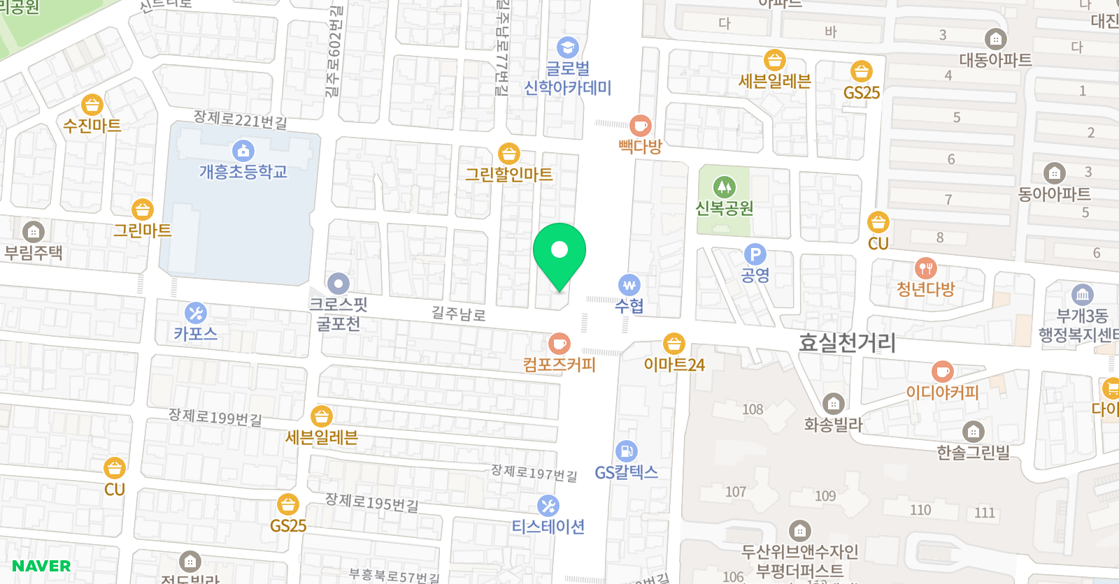 공간샘스터디오피스부평부개점 위치