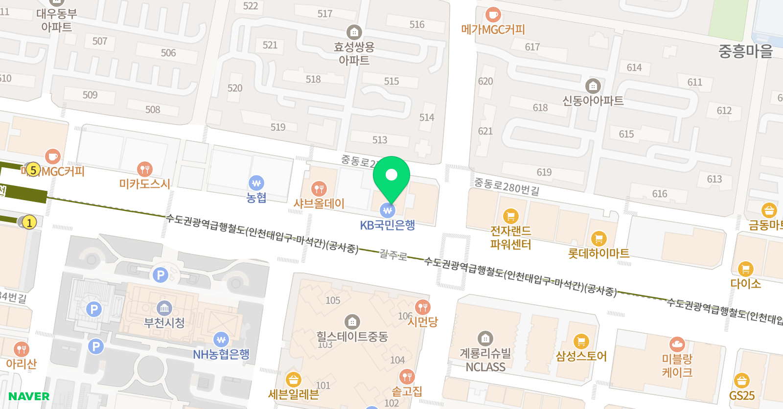 민병철 어학원 부천주니어점 위치
