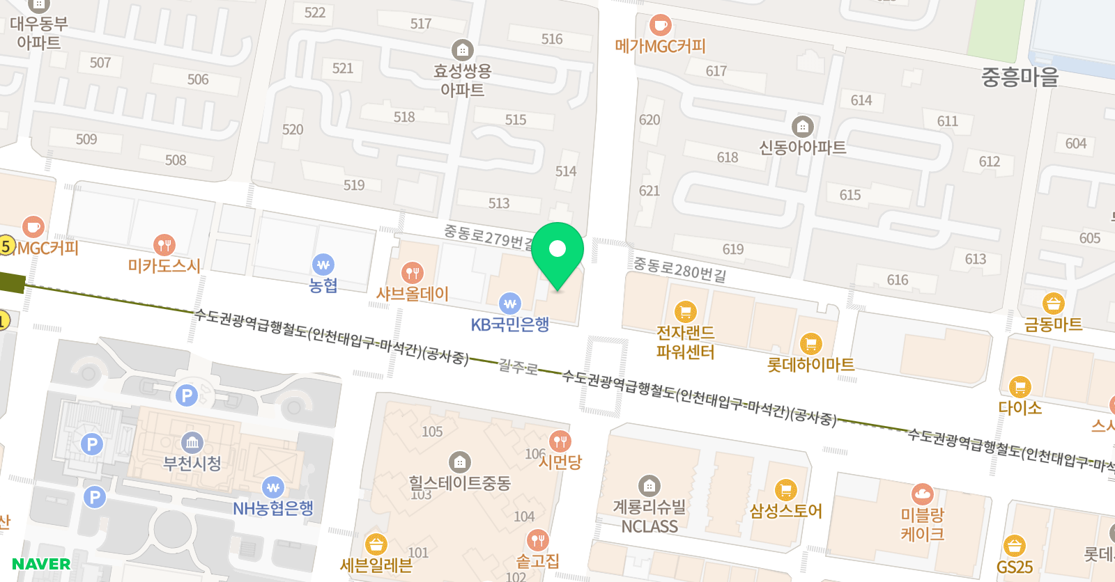 VIG 영어수학학원 위치
