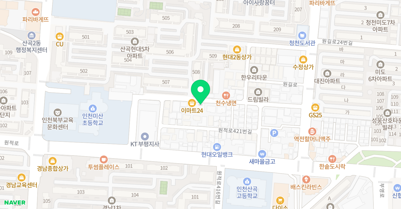 용인대백호 태권도장 위치