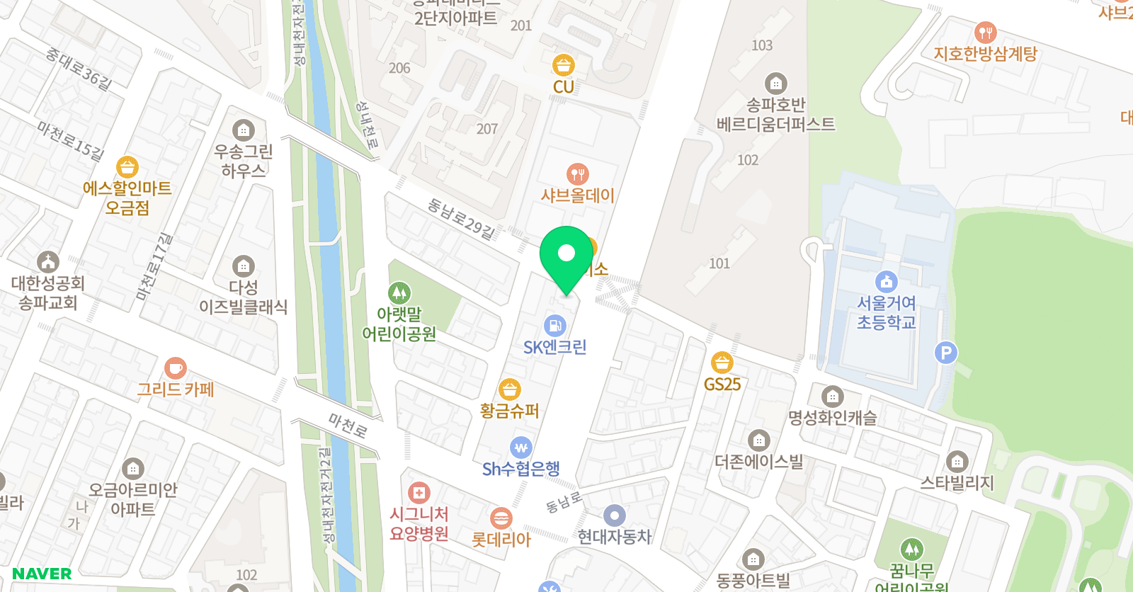 진샘 수학보습학원 위치