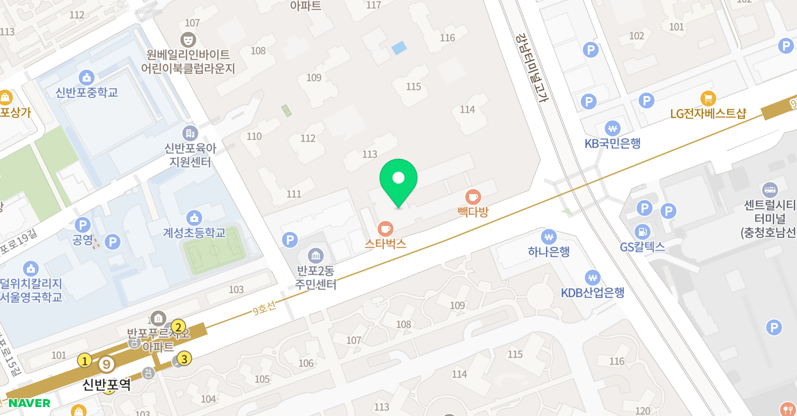 수리원 수학학원 원베일리관 위치