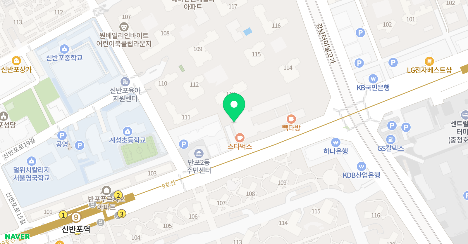 레전드 태권도 본관 위치