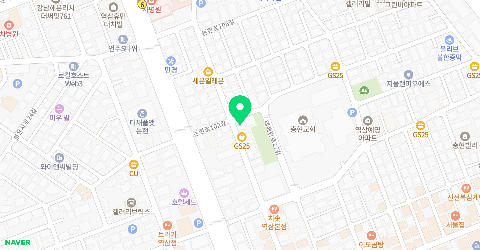 하비실용음악학원 강남점 위치