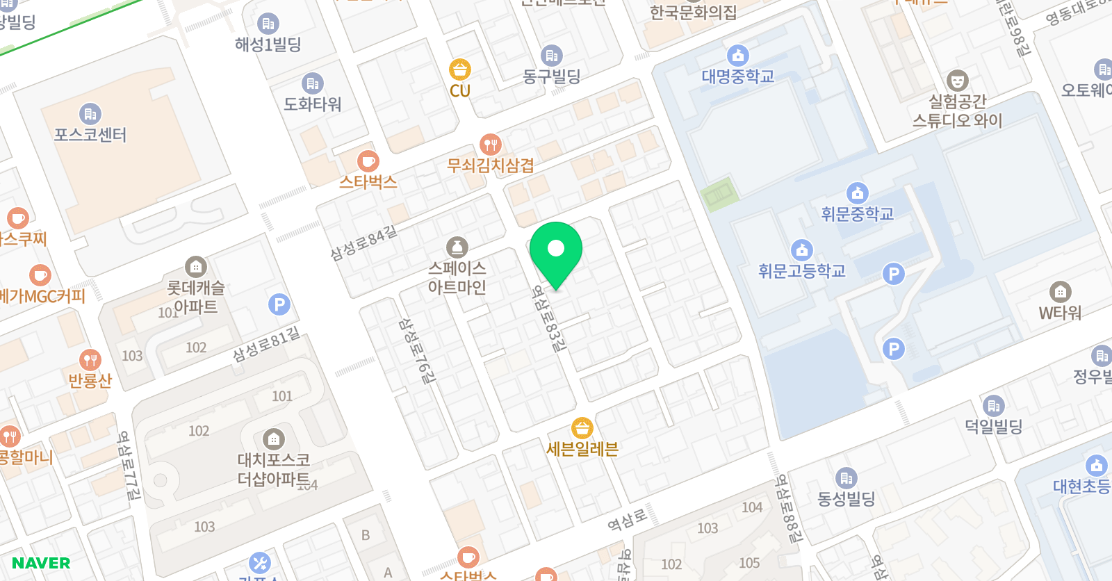 남스타 보컬스튜디오 삼성 대치점 위치