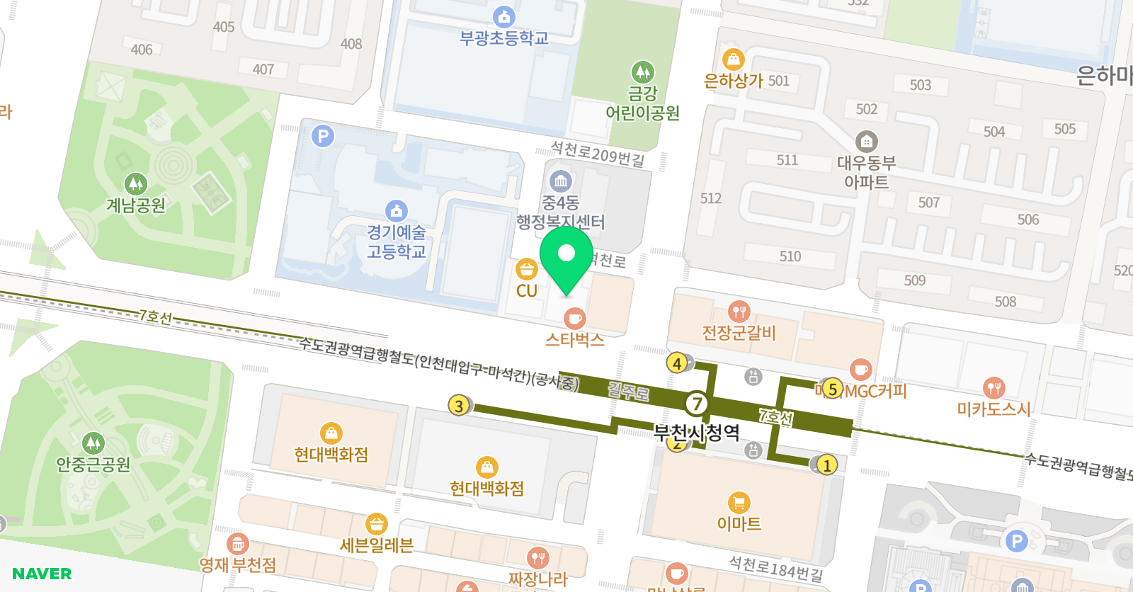 아발론랭콘 부천캠퍼스 위치