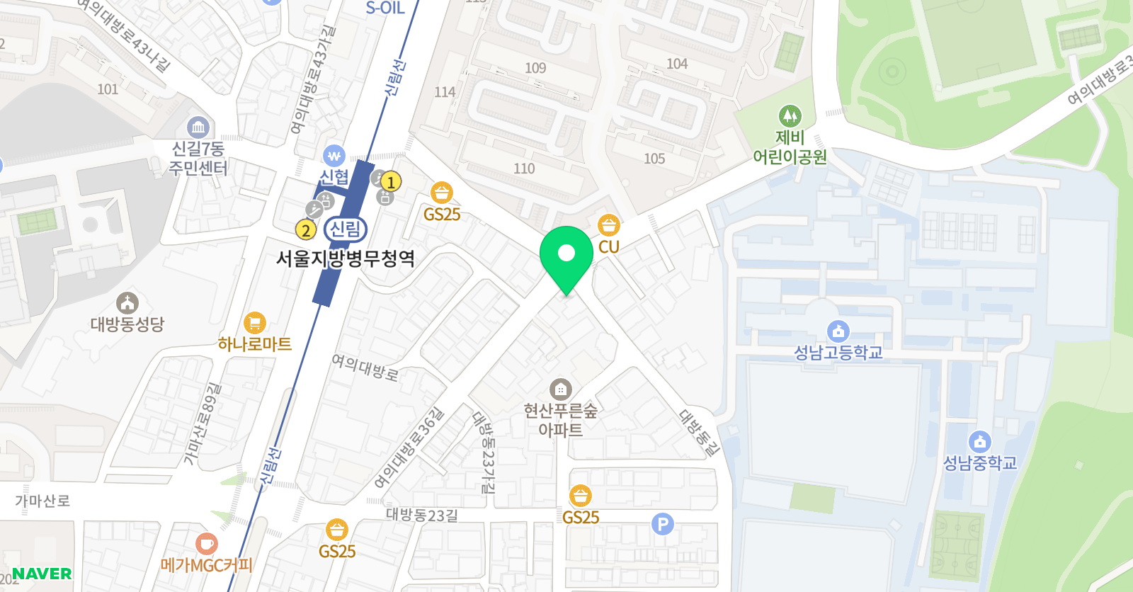 김민수 과학학원 3관 위치