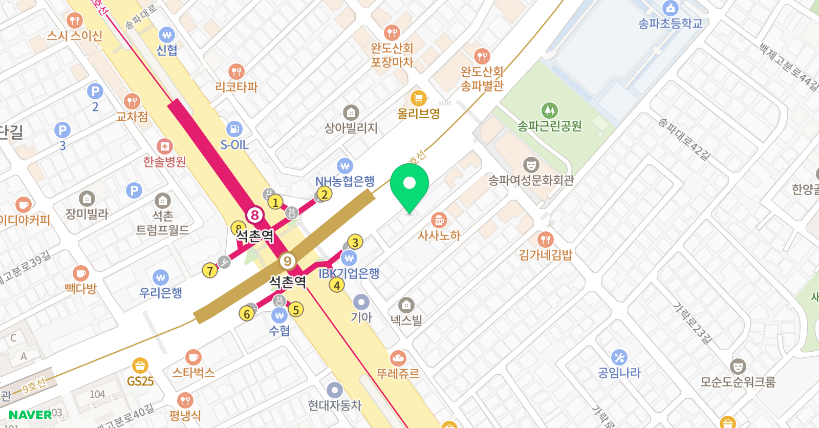 디앤지 실용음악학원 위치