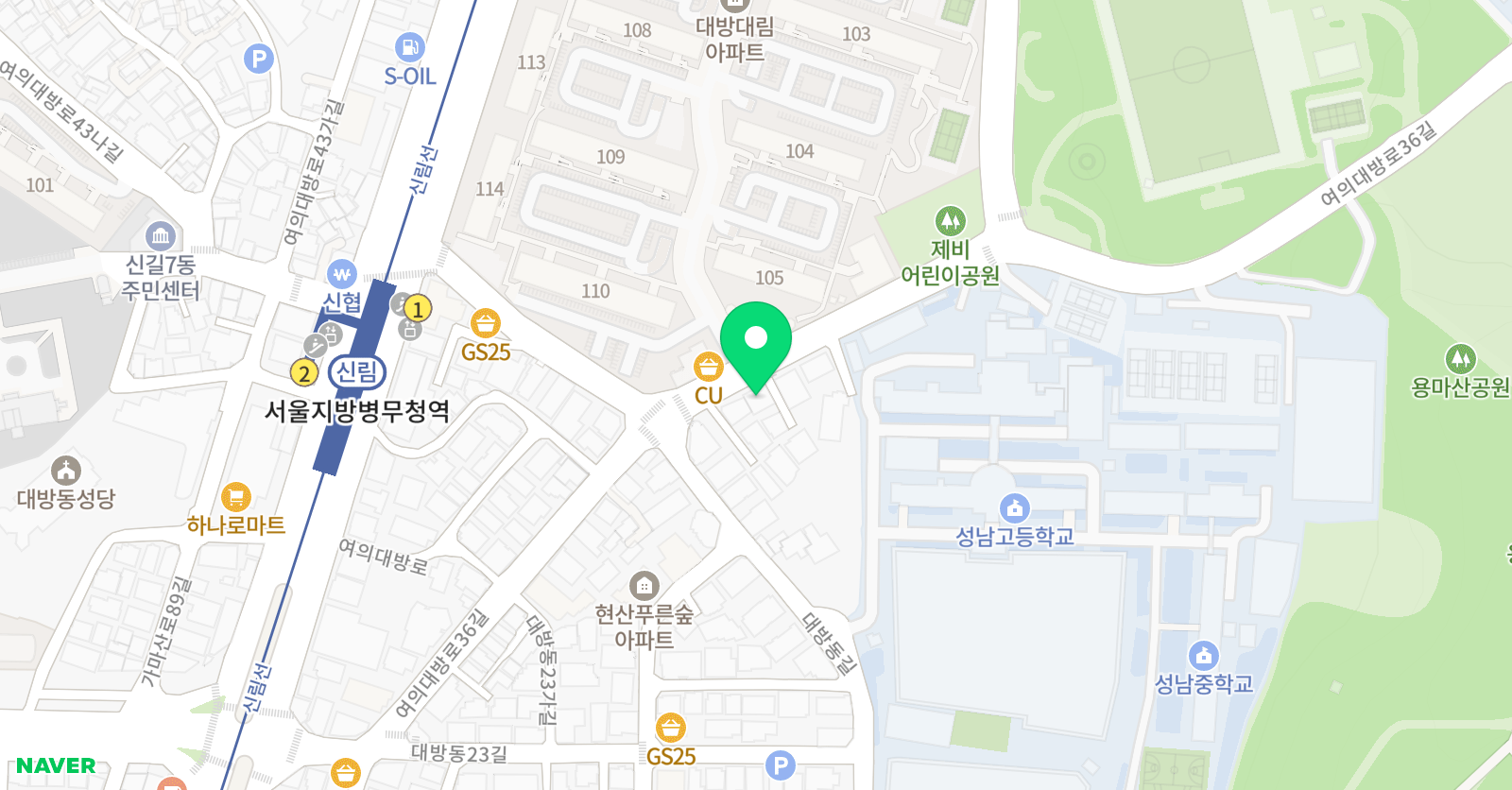 스마트해법 수학영어 동작캠퍼스점 위치