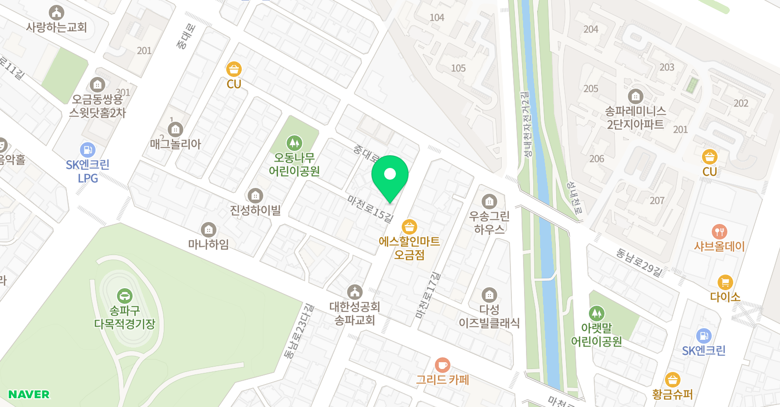 서영 학원 위치