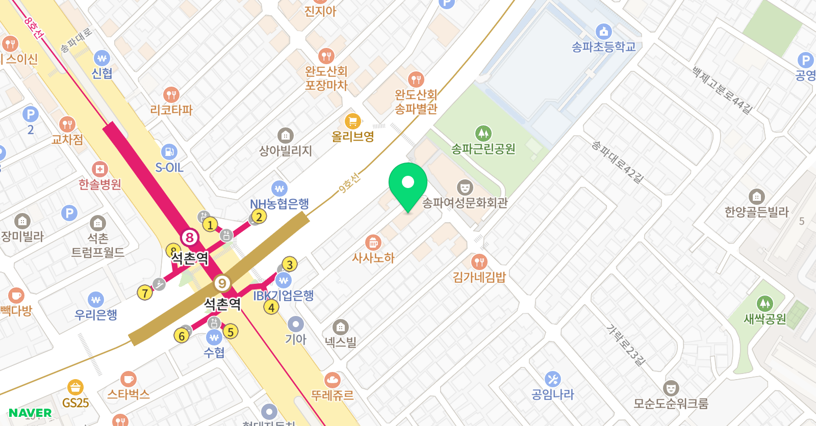 튼튼 영어 송파제1교육본부 위치