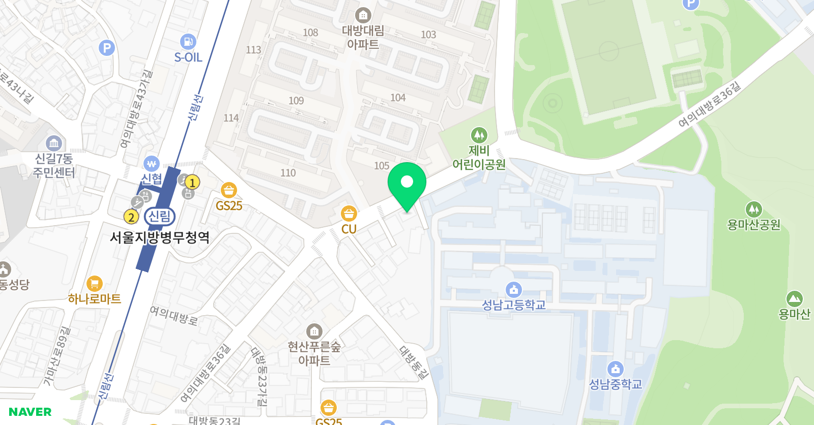 탑클래스 학원 위치