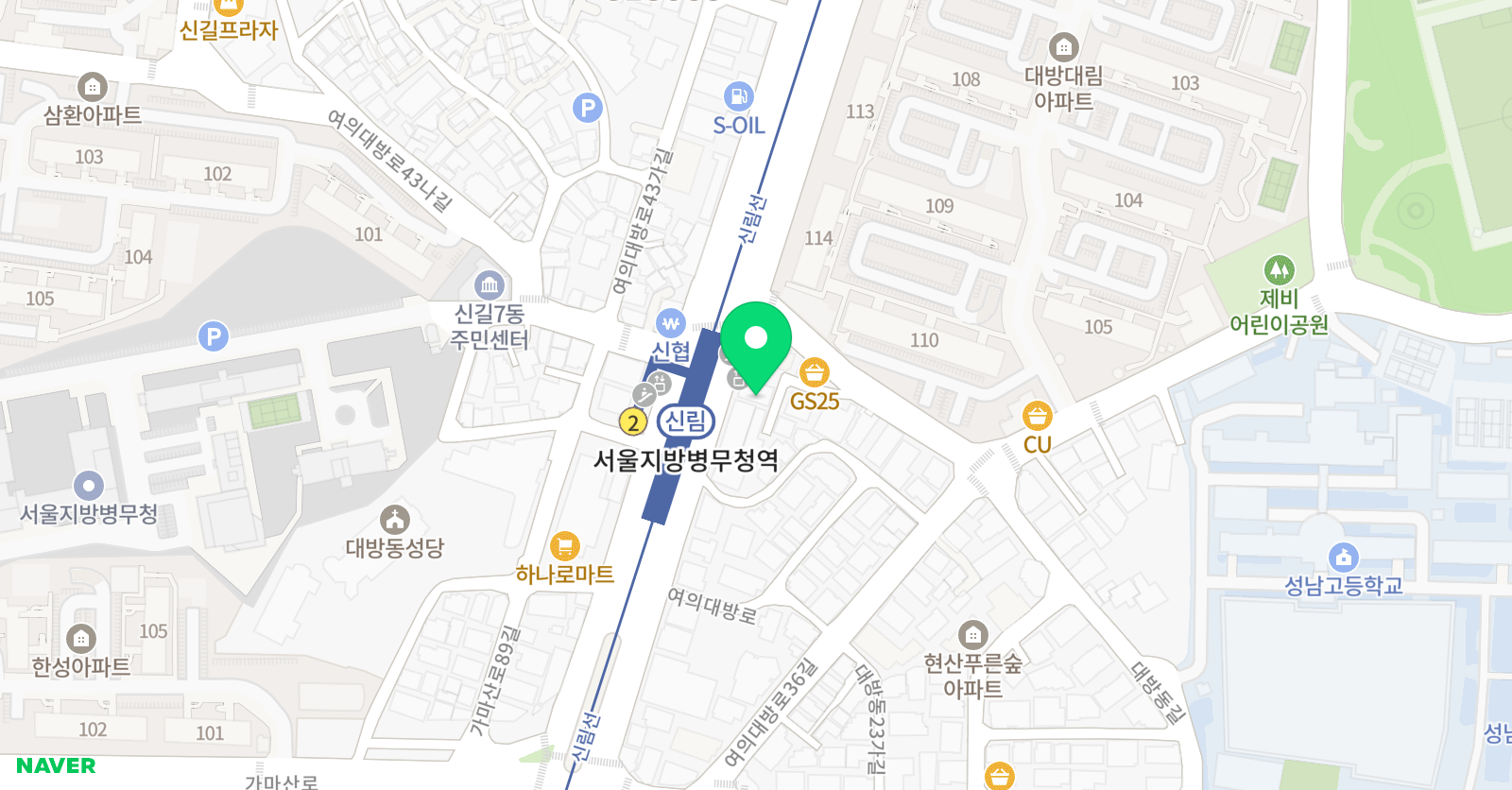 더강한 수학학원 위치
