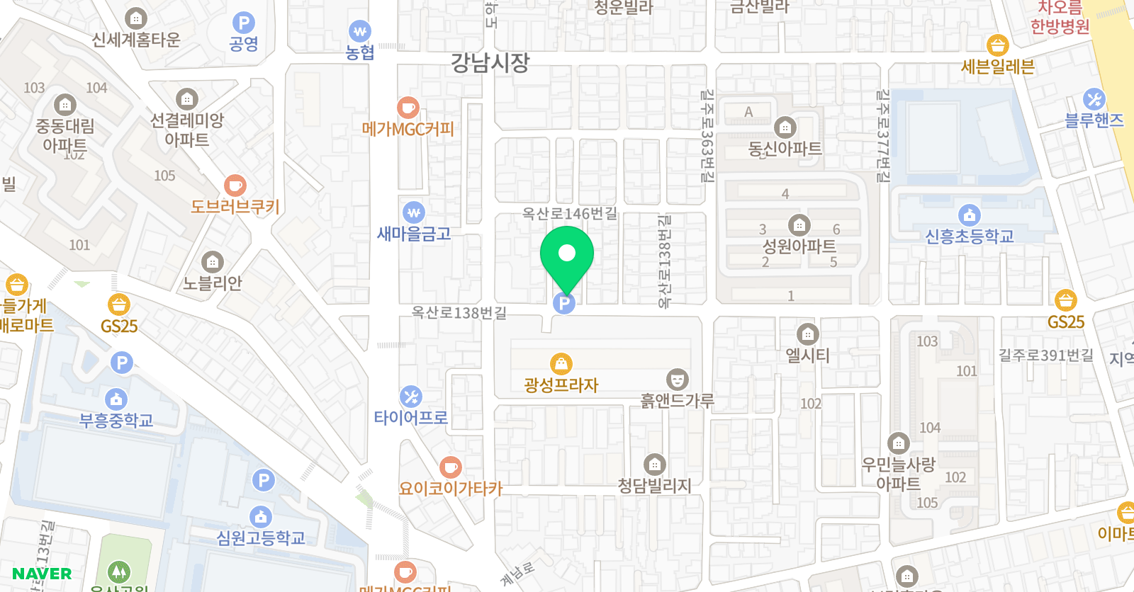 상위권 학원 위치