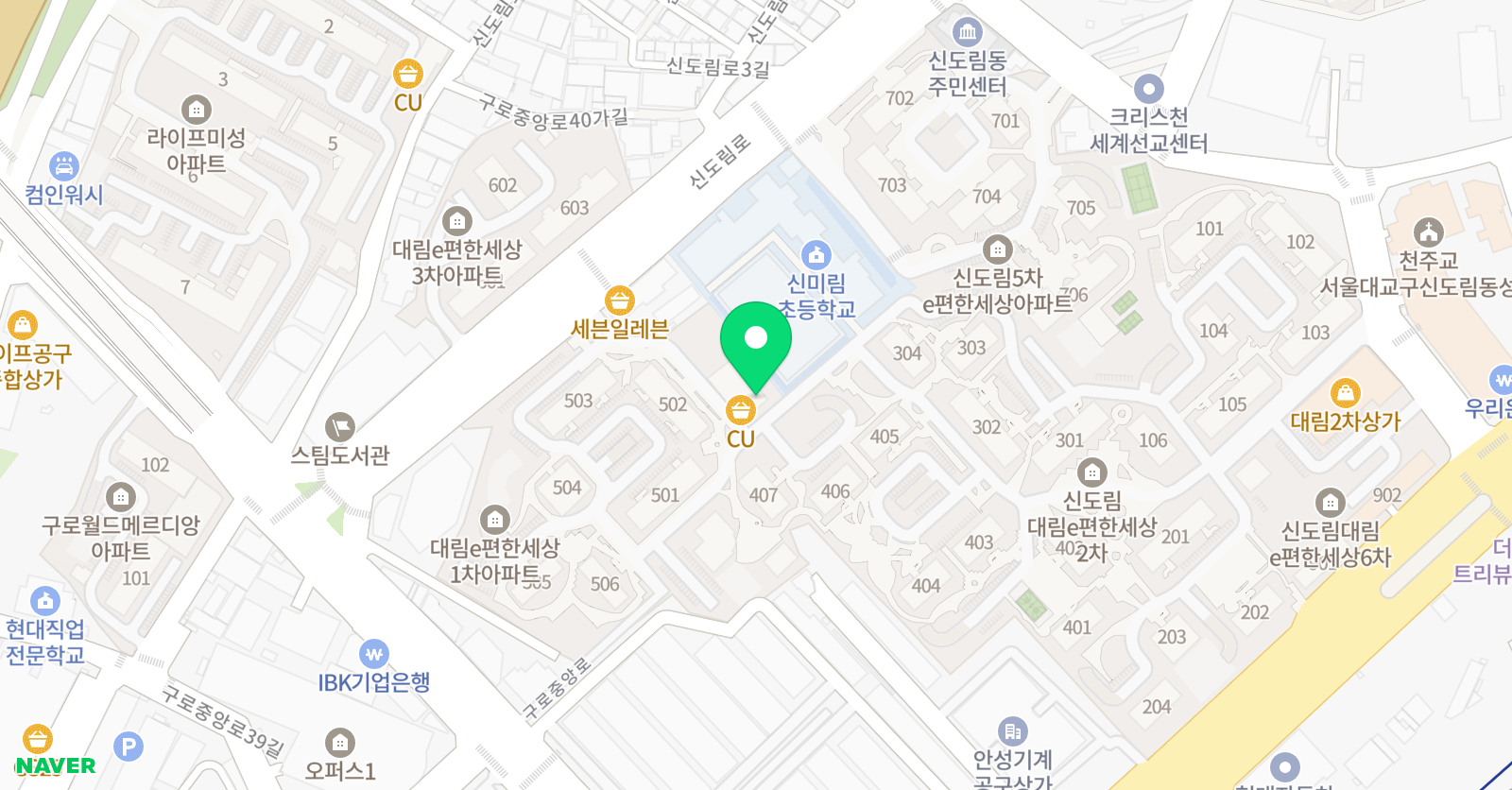 탑클래스 영수학원 위치