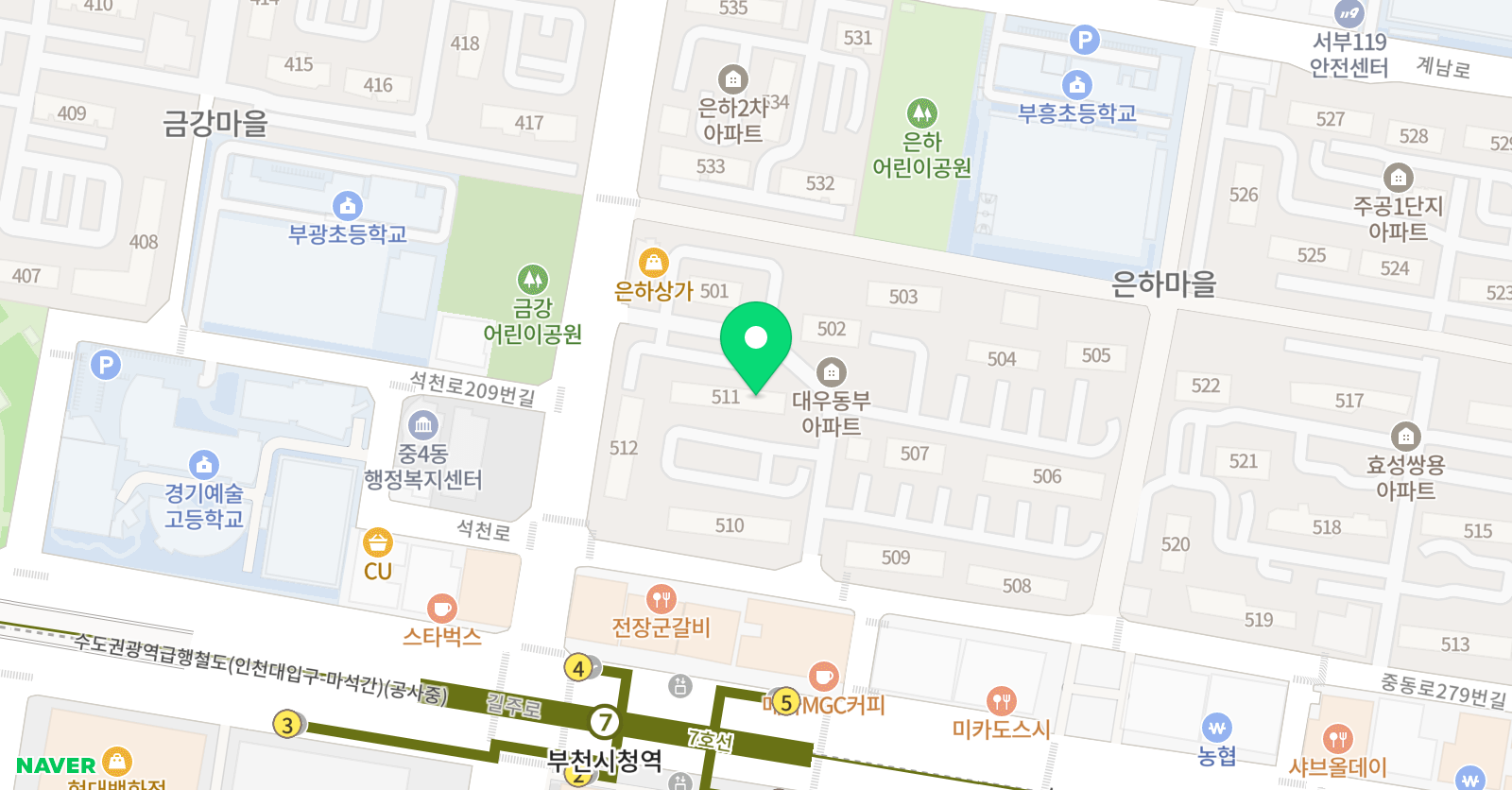 기탄사고력교실 중동은하부흥점 위치