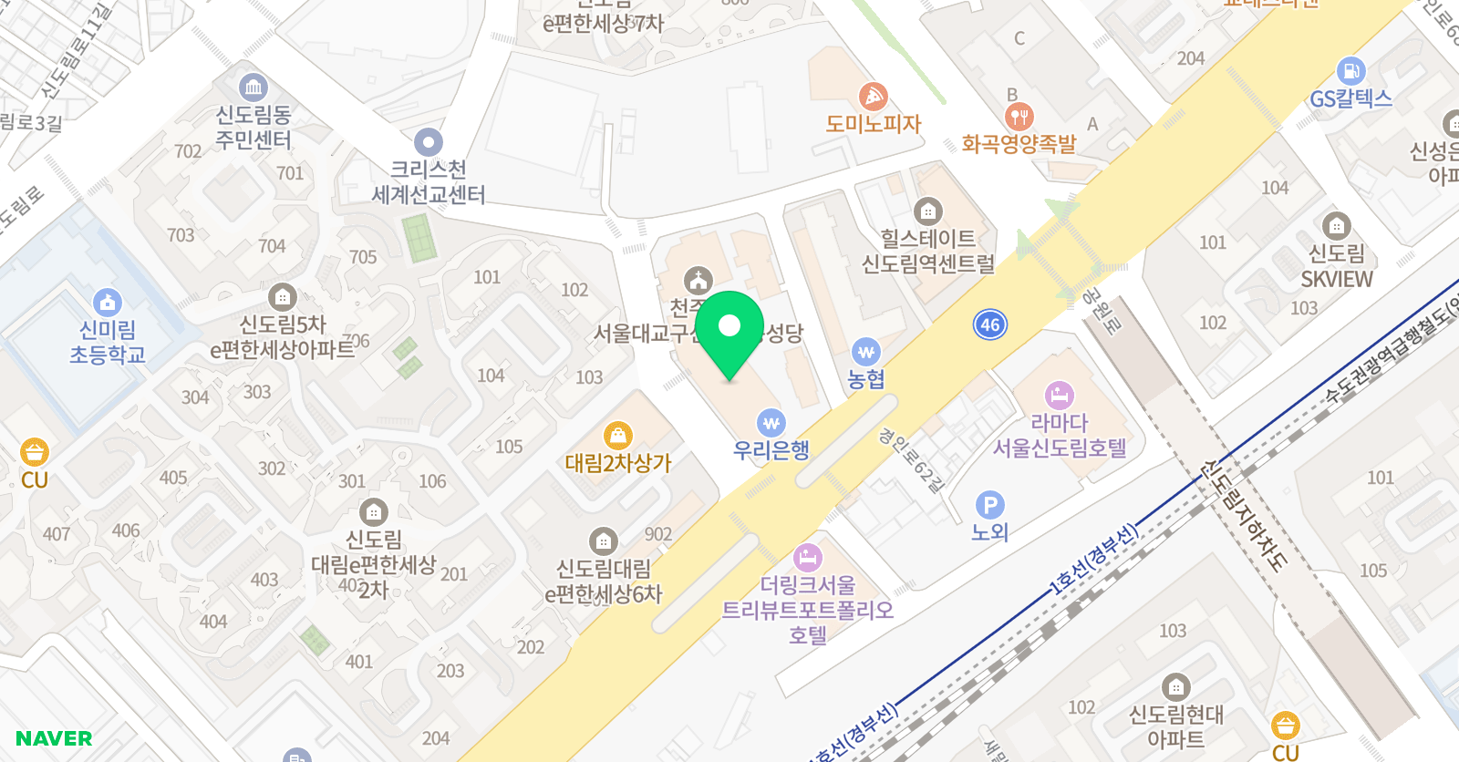 본 수학학원 위치