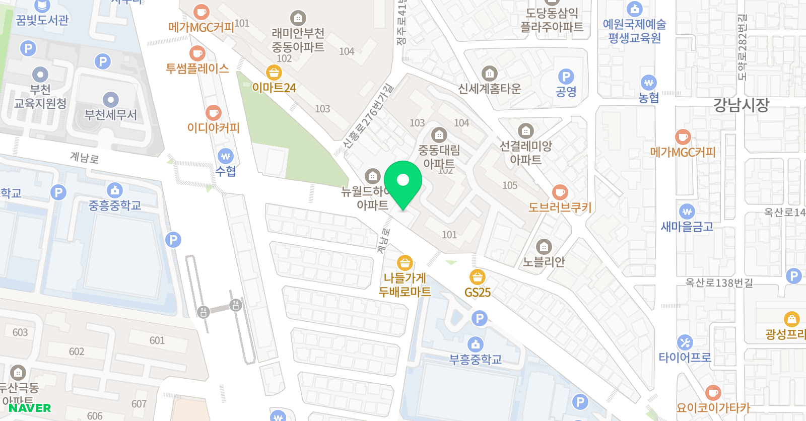 팀 태권도장 위치