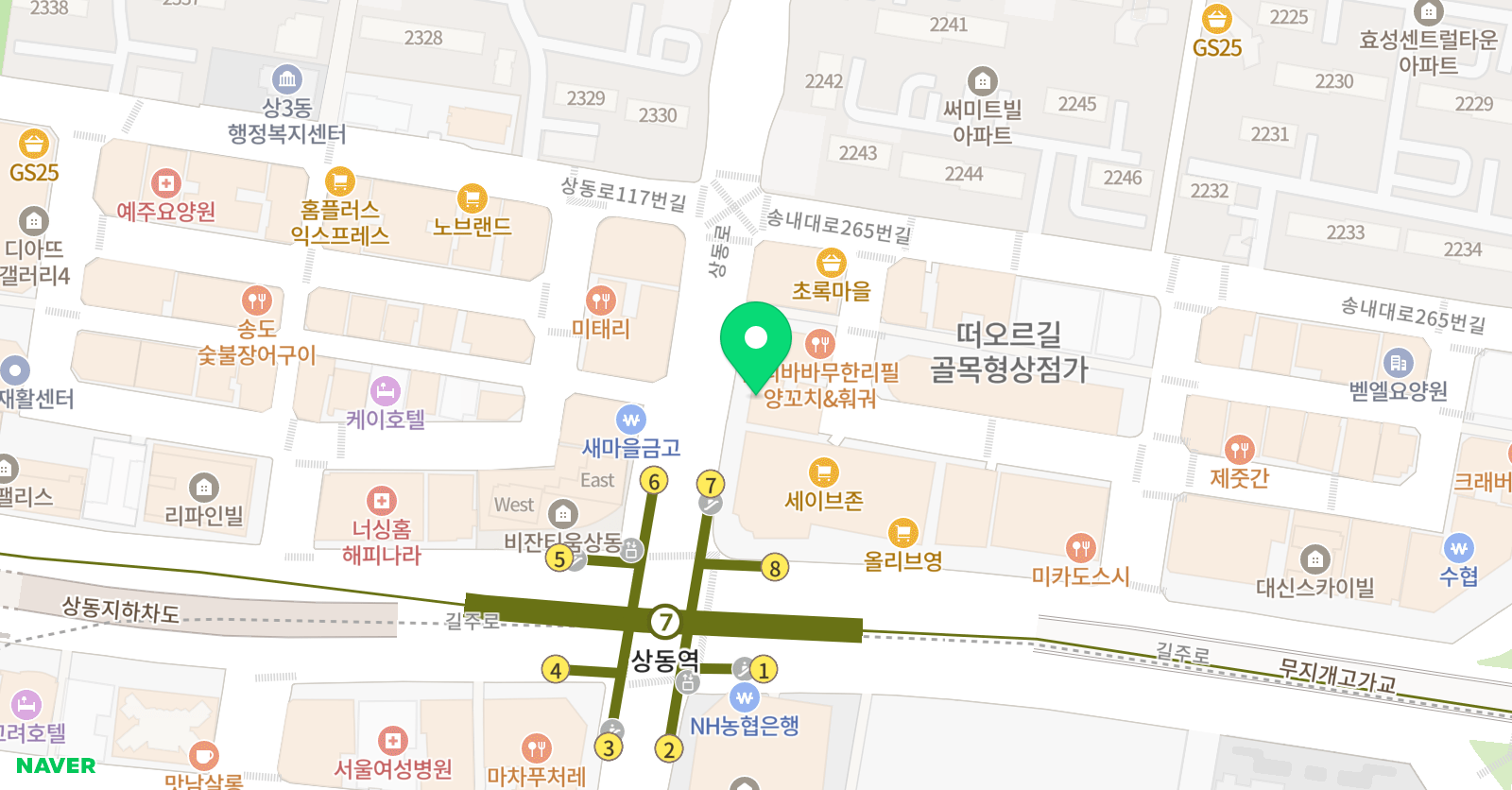 키즈스피치마루지부천상동점화술학원 위치