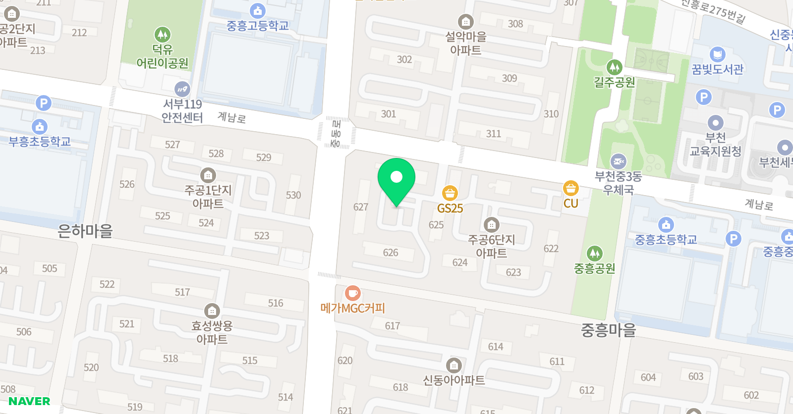 아소비 부천중동중흥마을점 위치