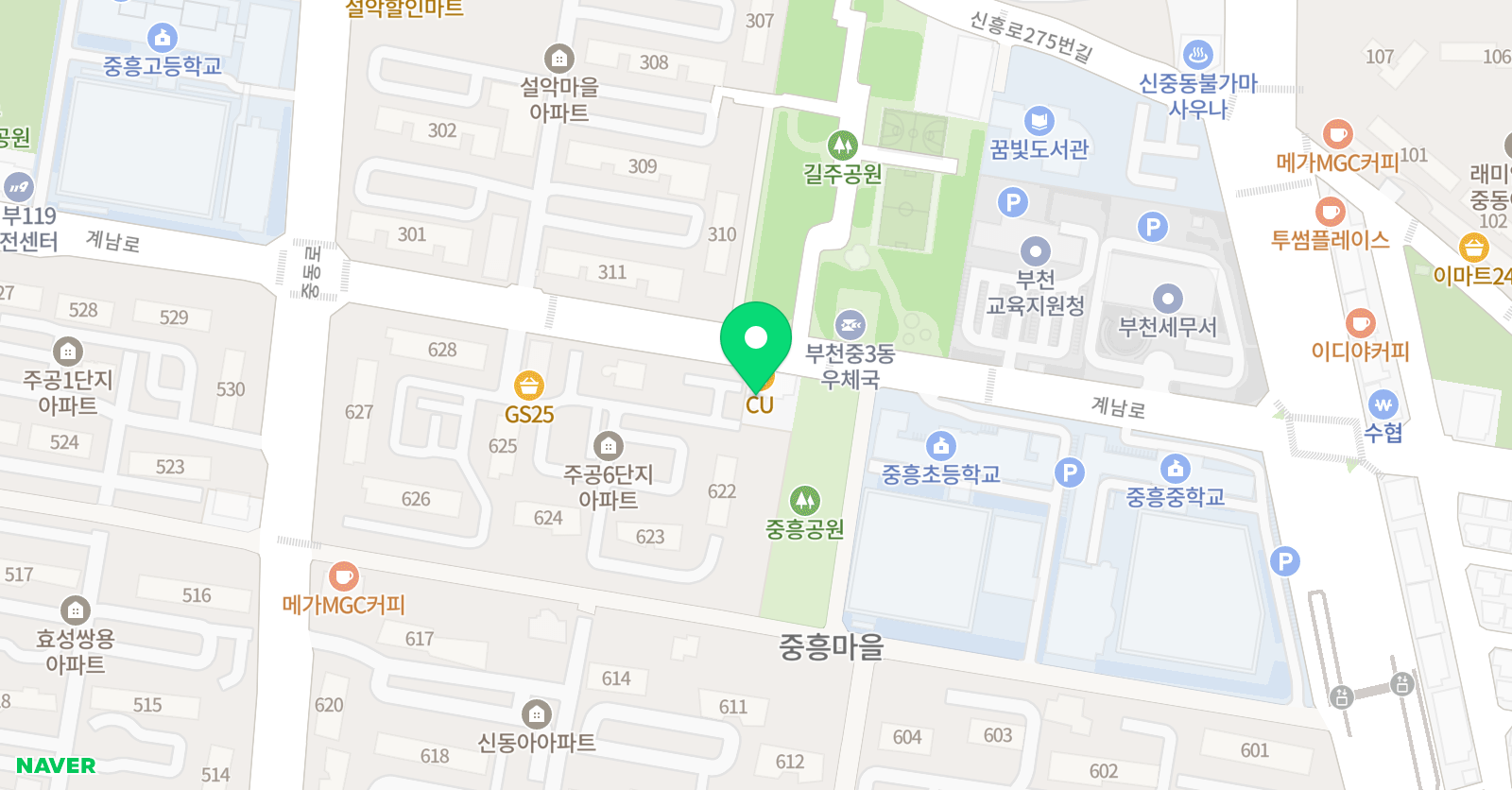 라온 영수학원 위치