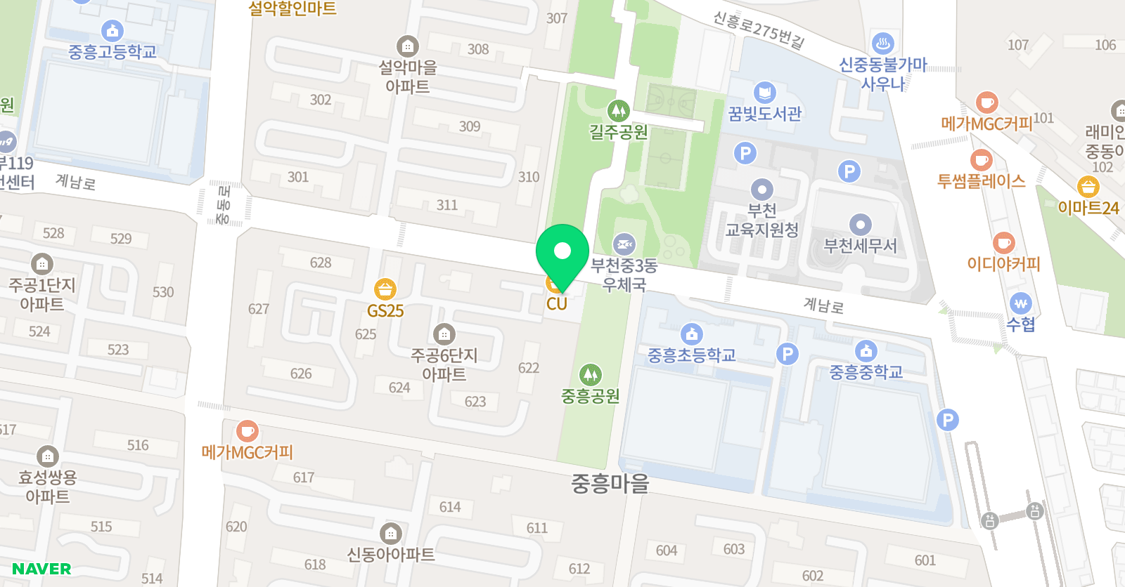 라온 영어수학학원 위치