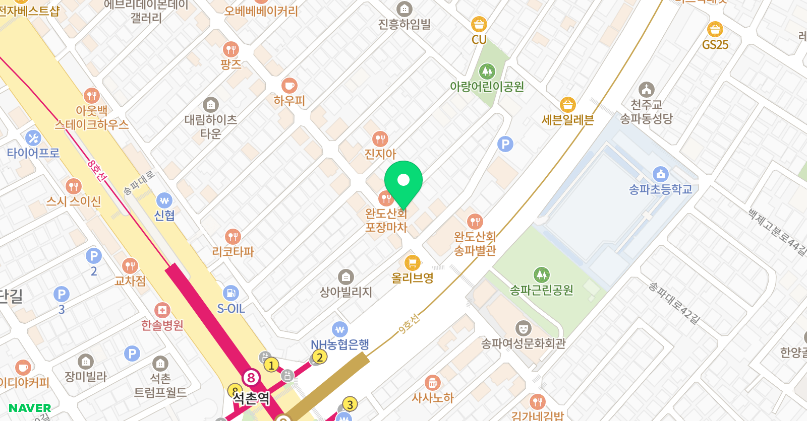 본스타 트레이닝센터 잠실송파캠퍼스 위치