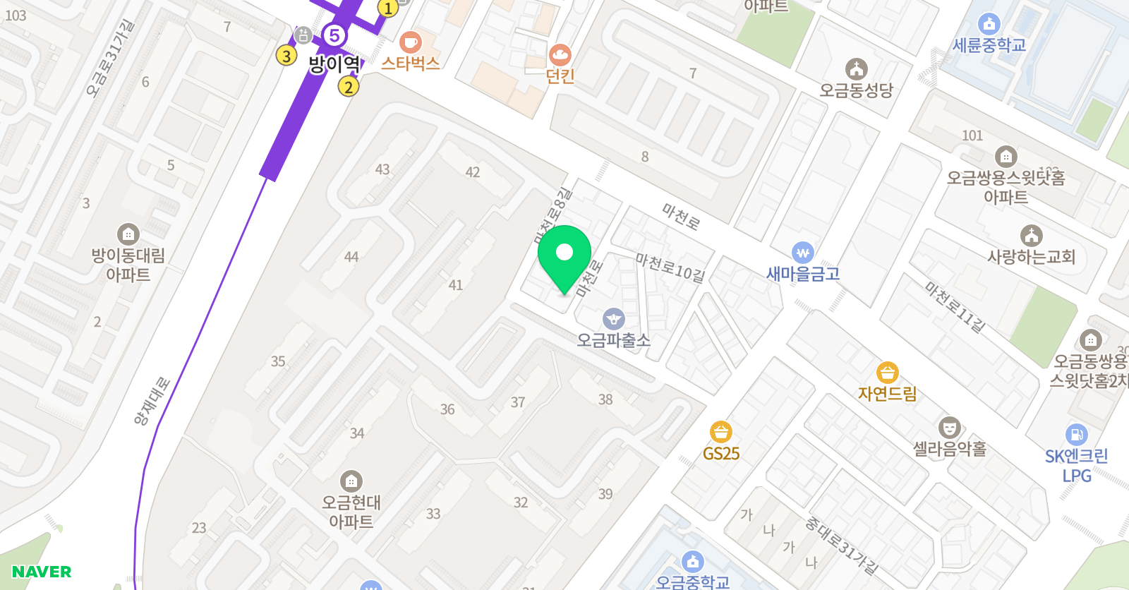엠존 수학전문학원 위치