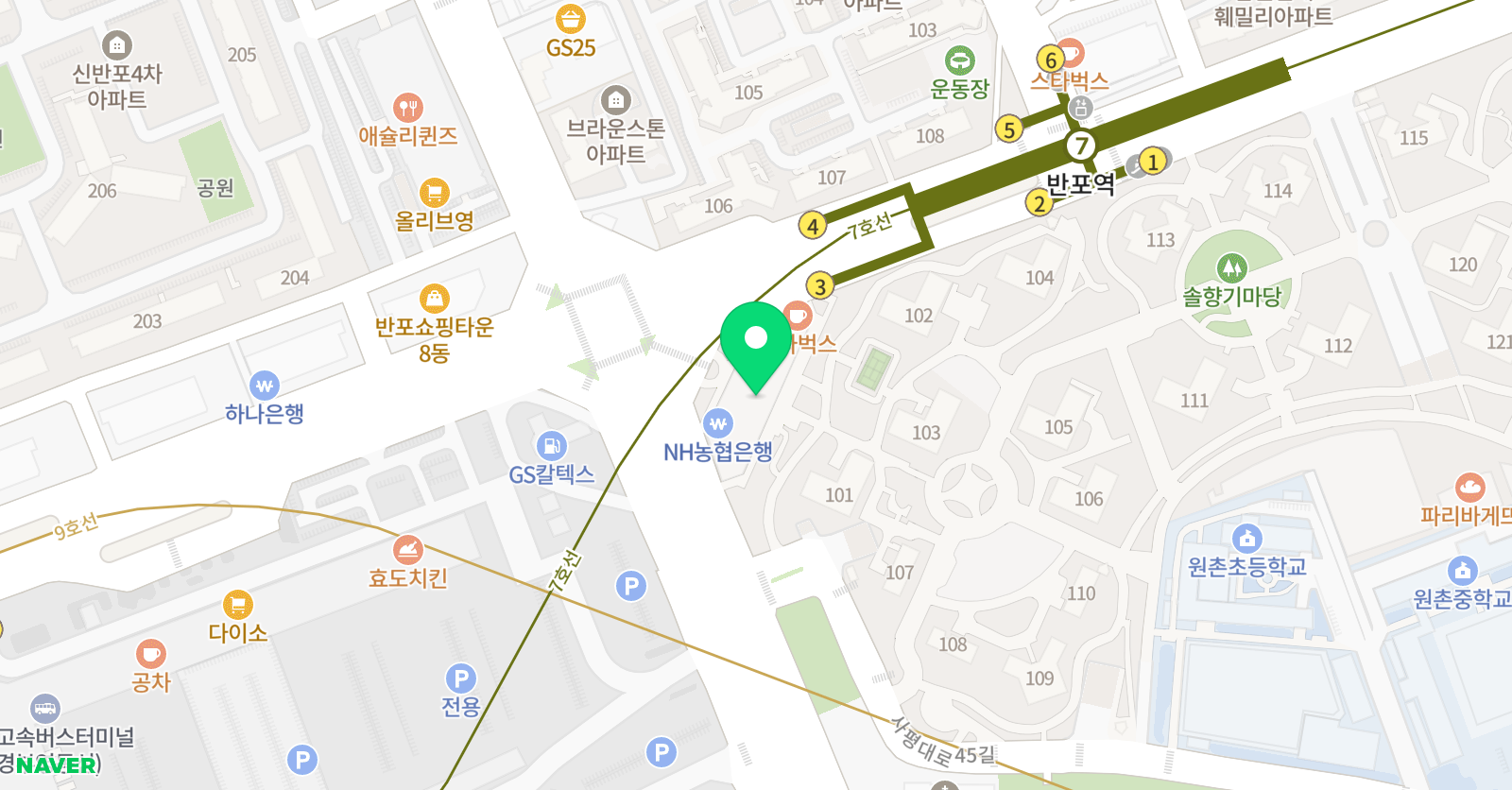 한국파워 점핑줄넘기 반포자이점 위치
