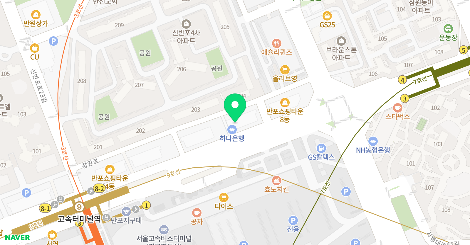 반포비전매쓰학원 위치