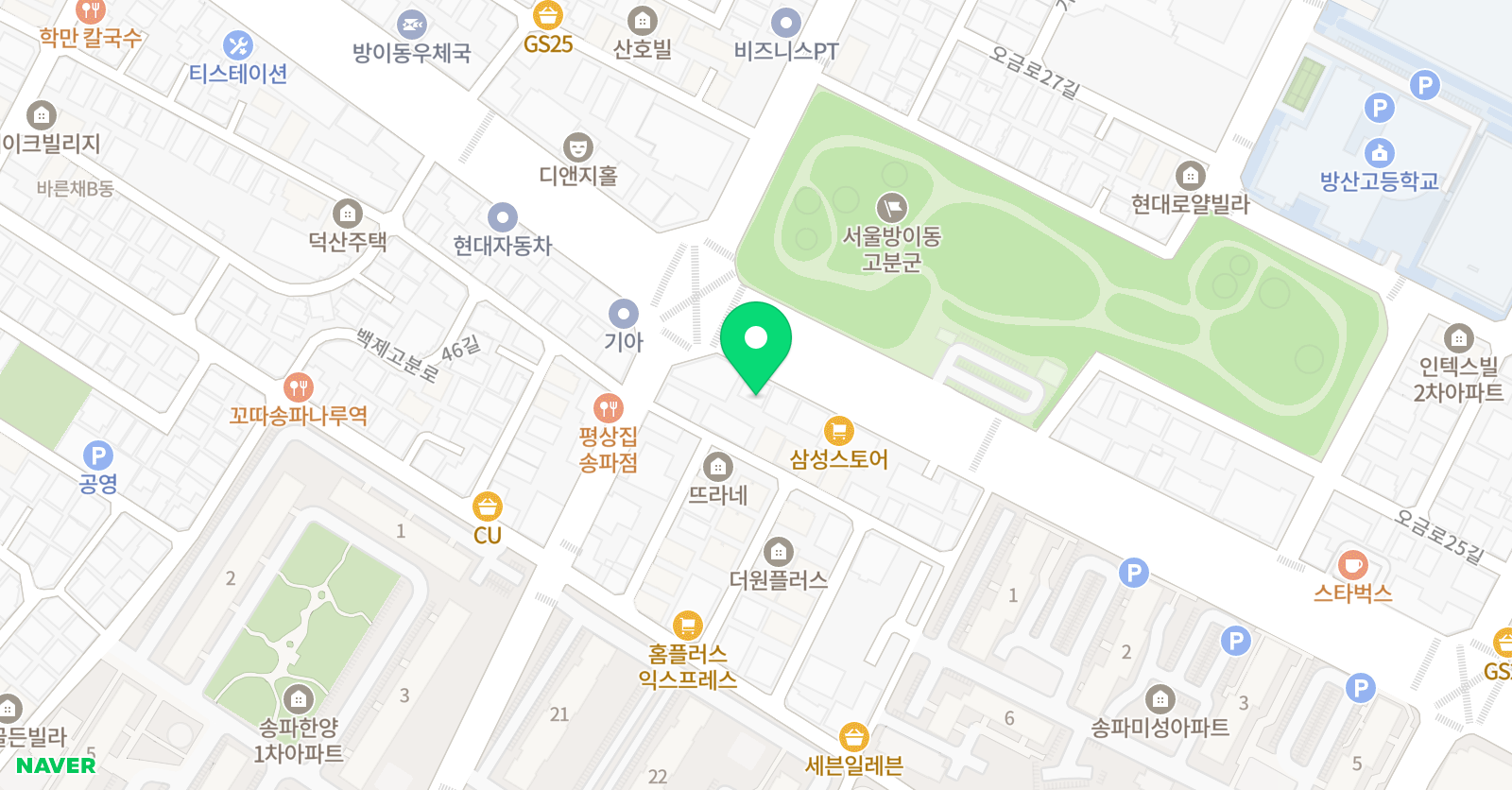 팀에이스 유소년스포츠센터 위치