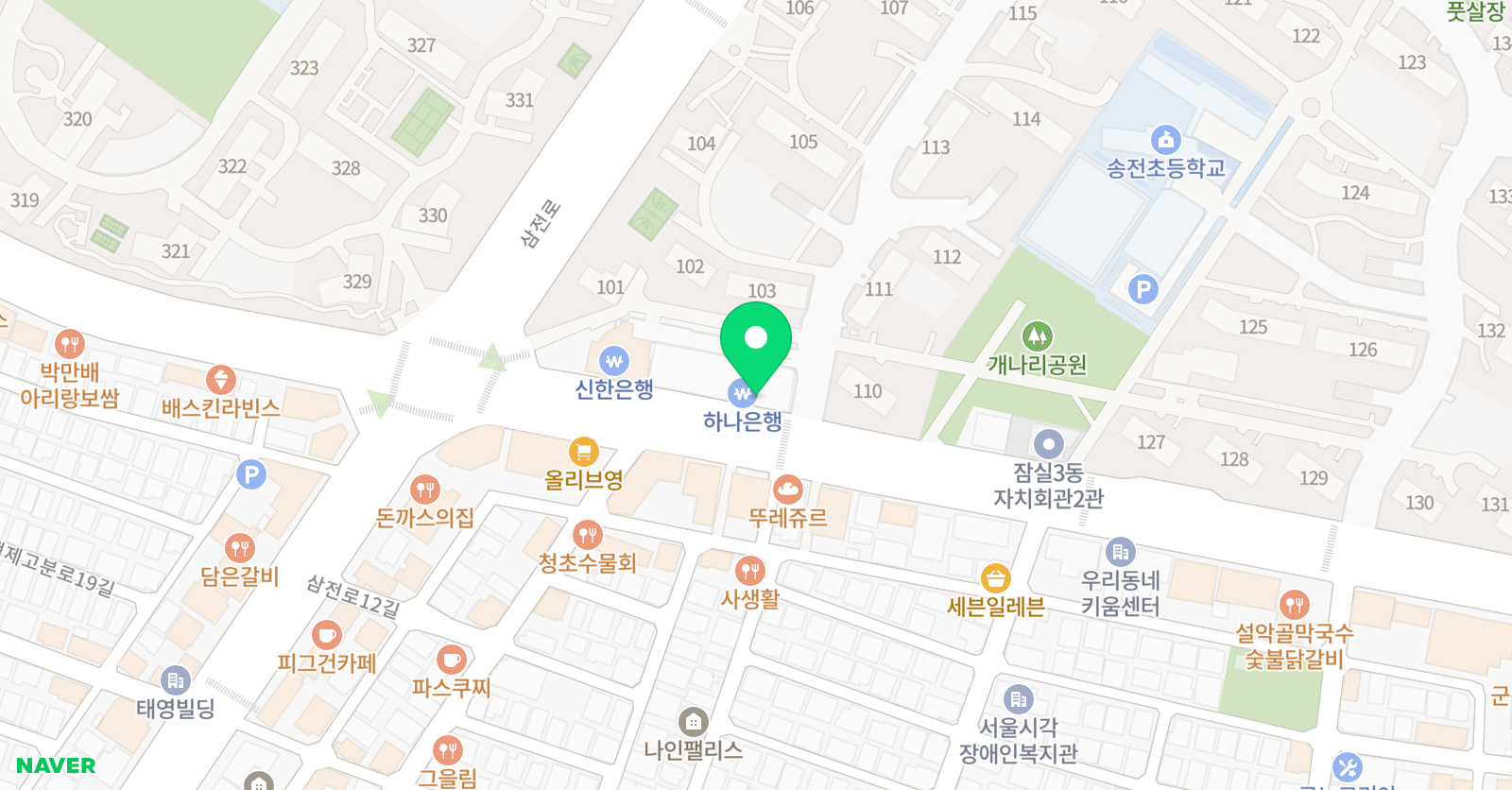 최상위수학 학원 위치