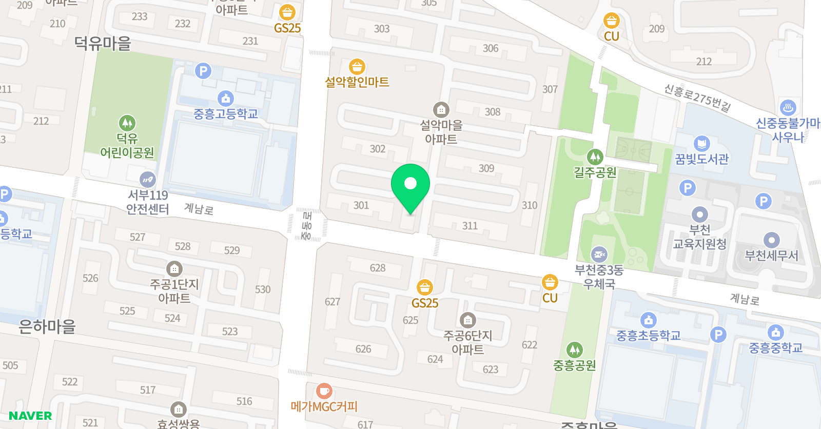 삼성 영어 중흥설악교실 위치