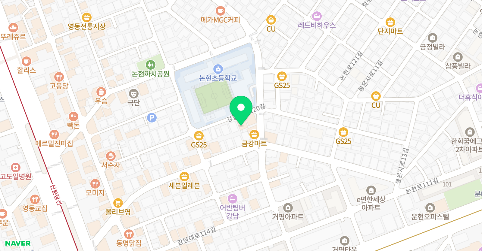 아름드리 음악학원 위치