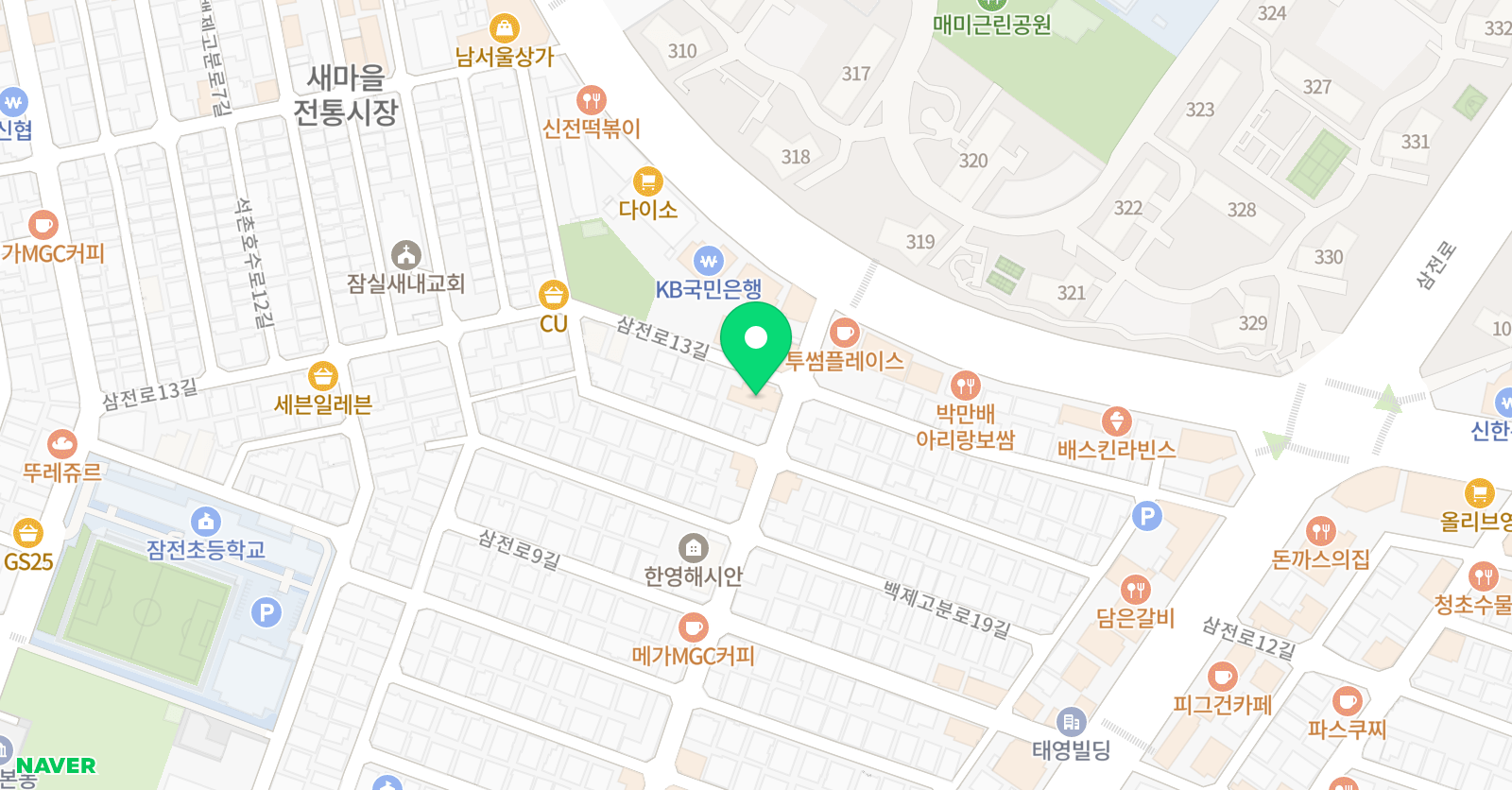 지혜의숲 잠실센터 위치