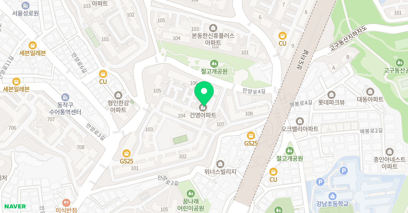 뮤엠 영어 상도교습소 위치