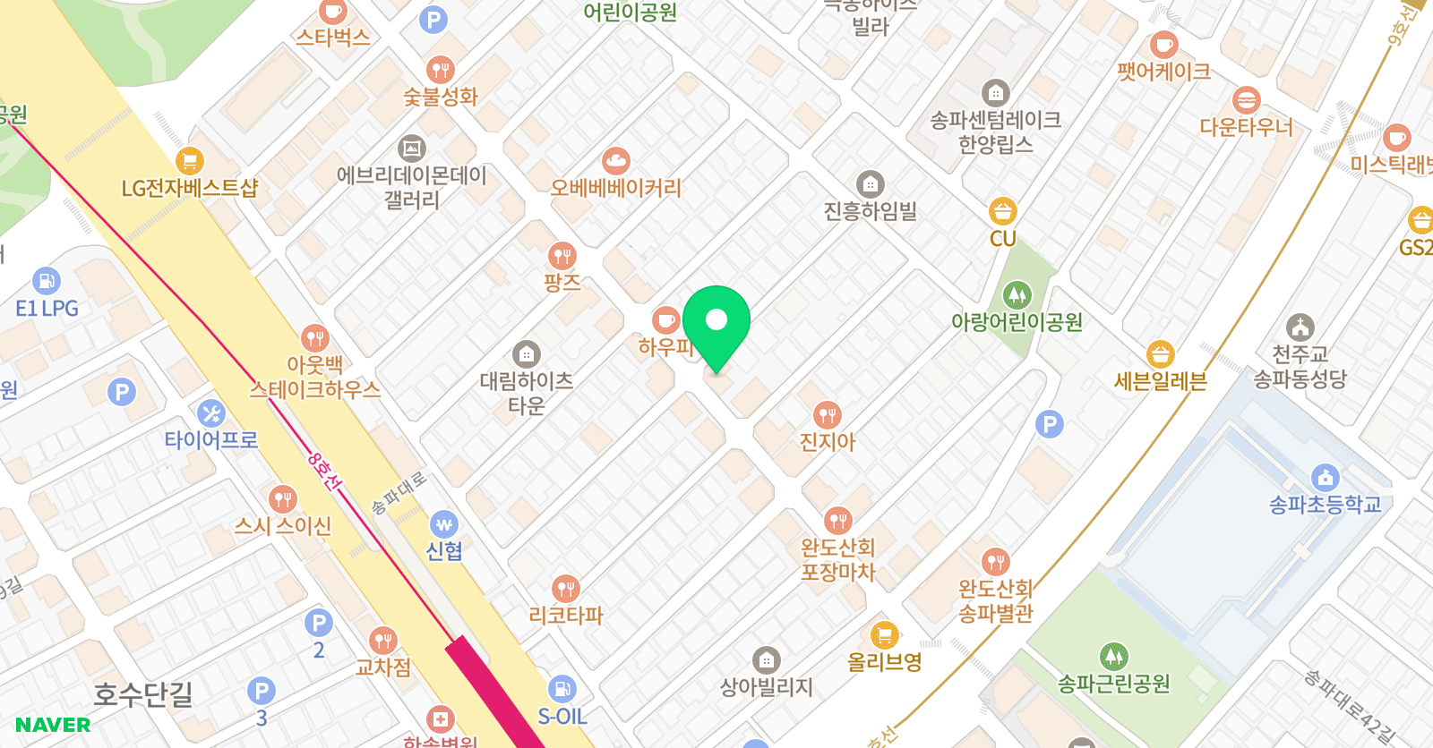 더발라레필 발레학원 석촌점 위치