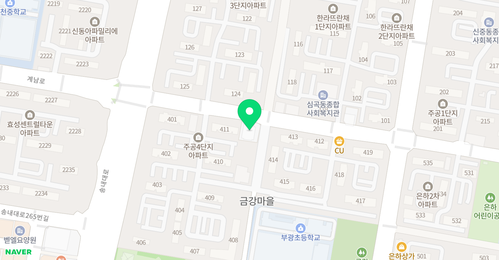 EiE고려대 어학원 부천중동반석캠퍼스 위치