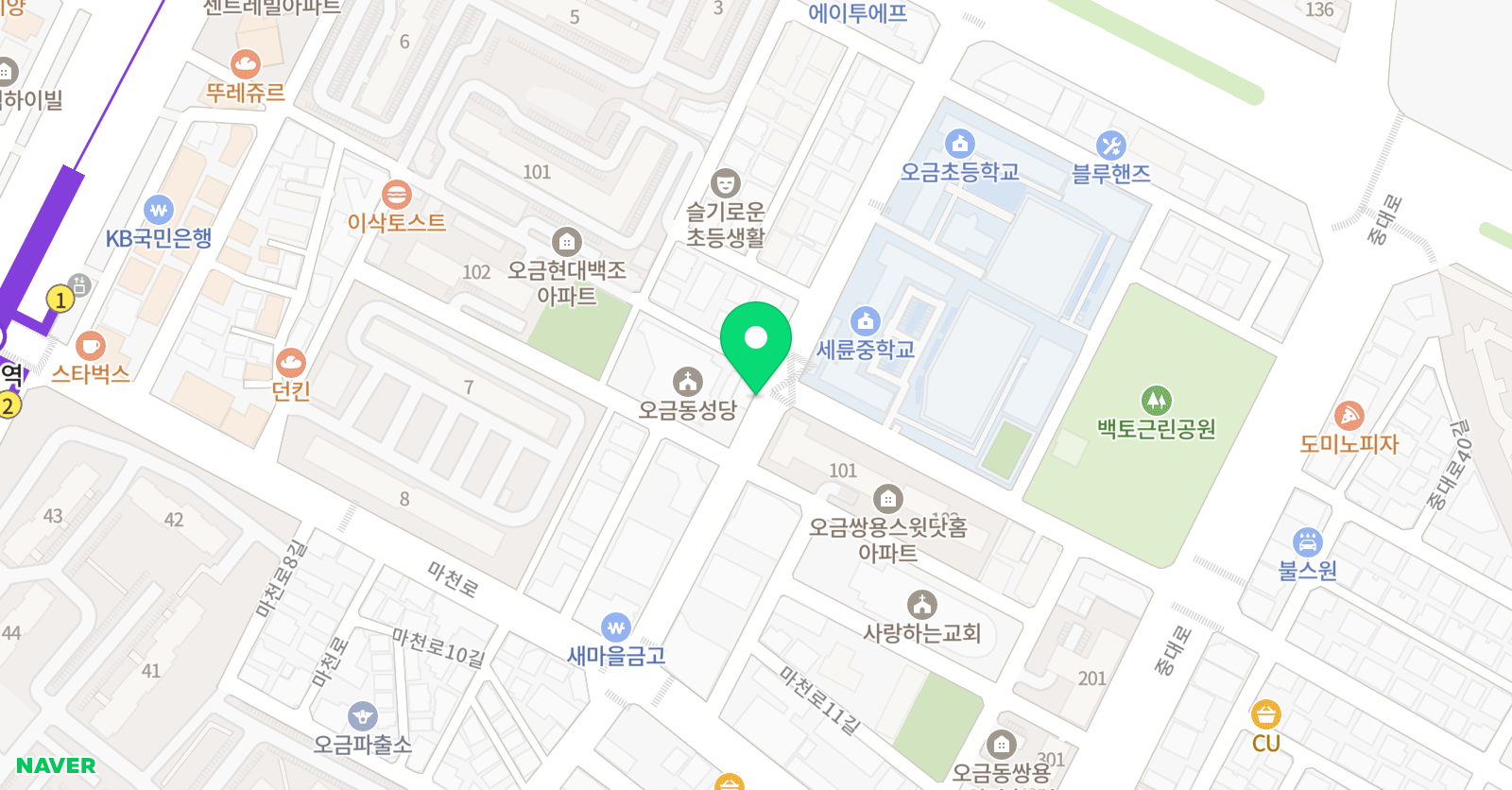 리딩퀘스트 영어학원 위치