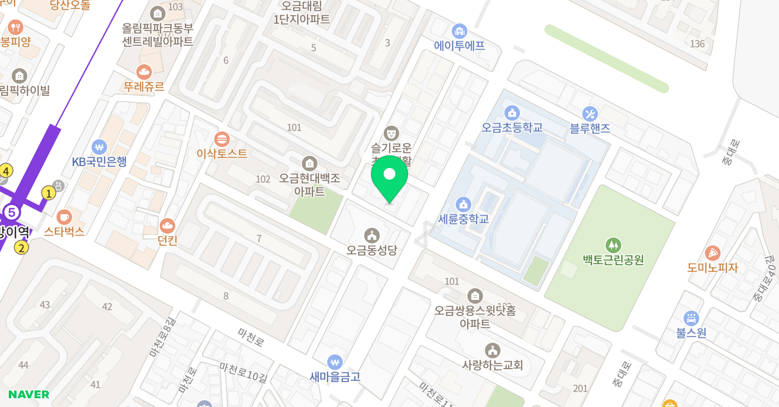 3030영어 오금러닝센터 위치