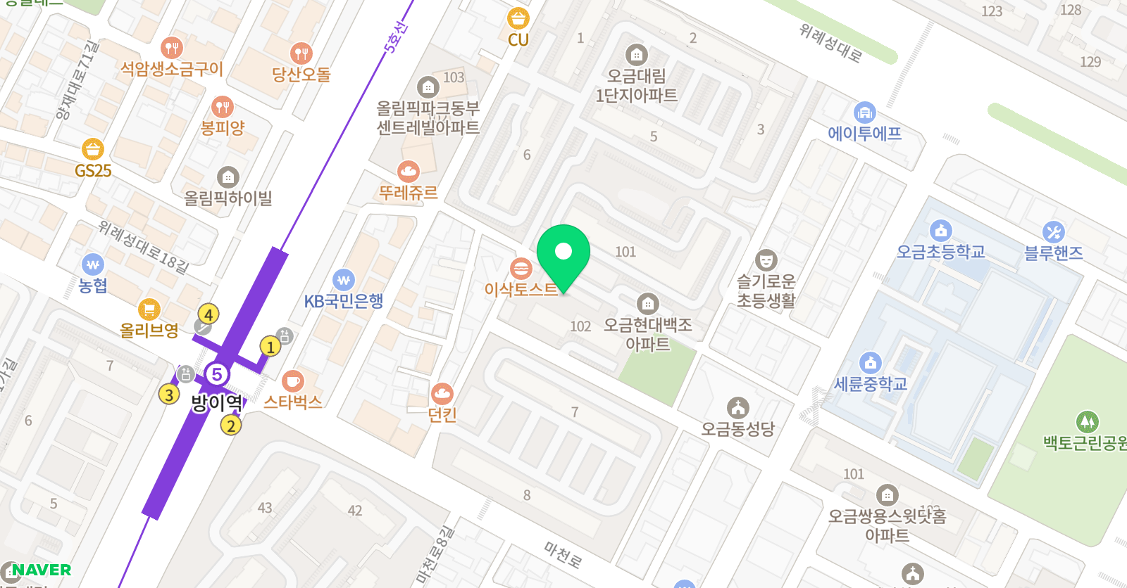포올 태권도 위치