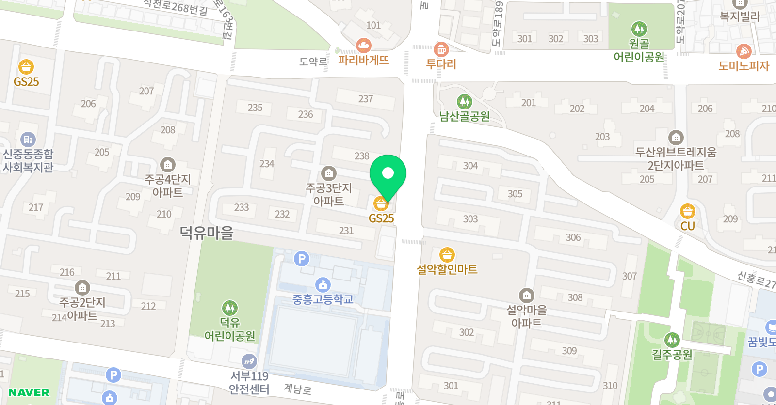 KTM 차오름 태권도장 위치