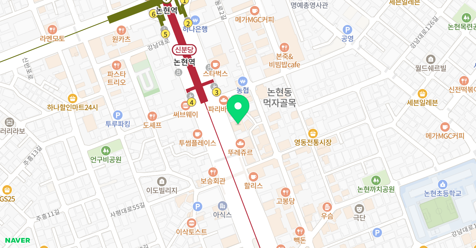 코리안탑팀 강남 위치