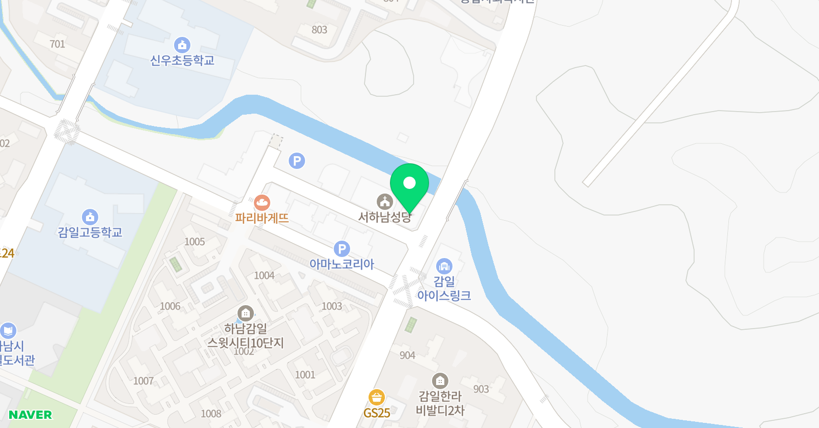 아소비 큐미르 감일학원 위치