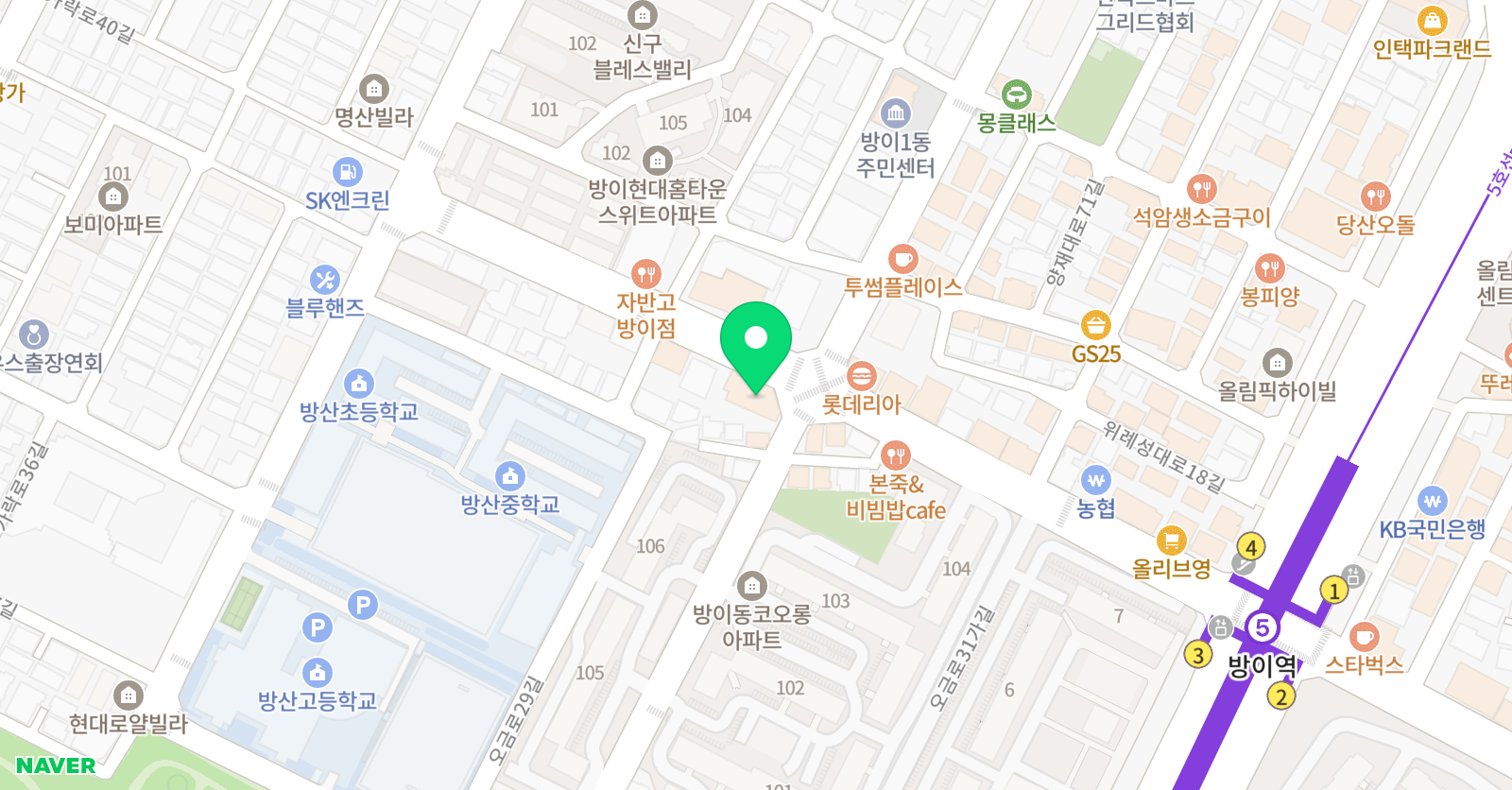 꿈꾸는음악학원 위치