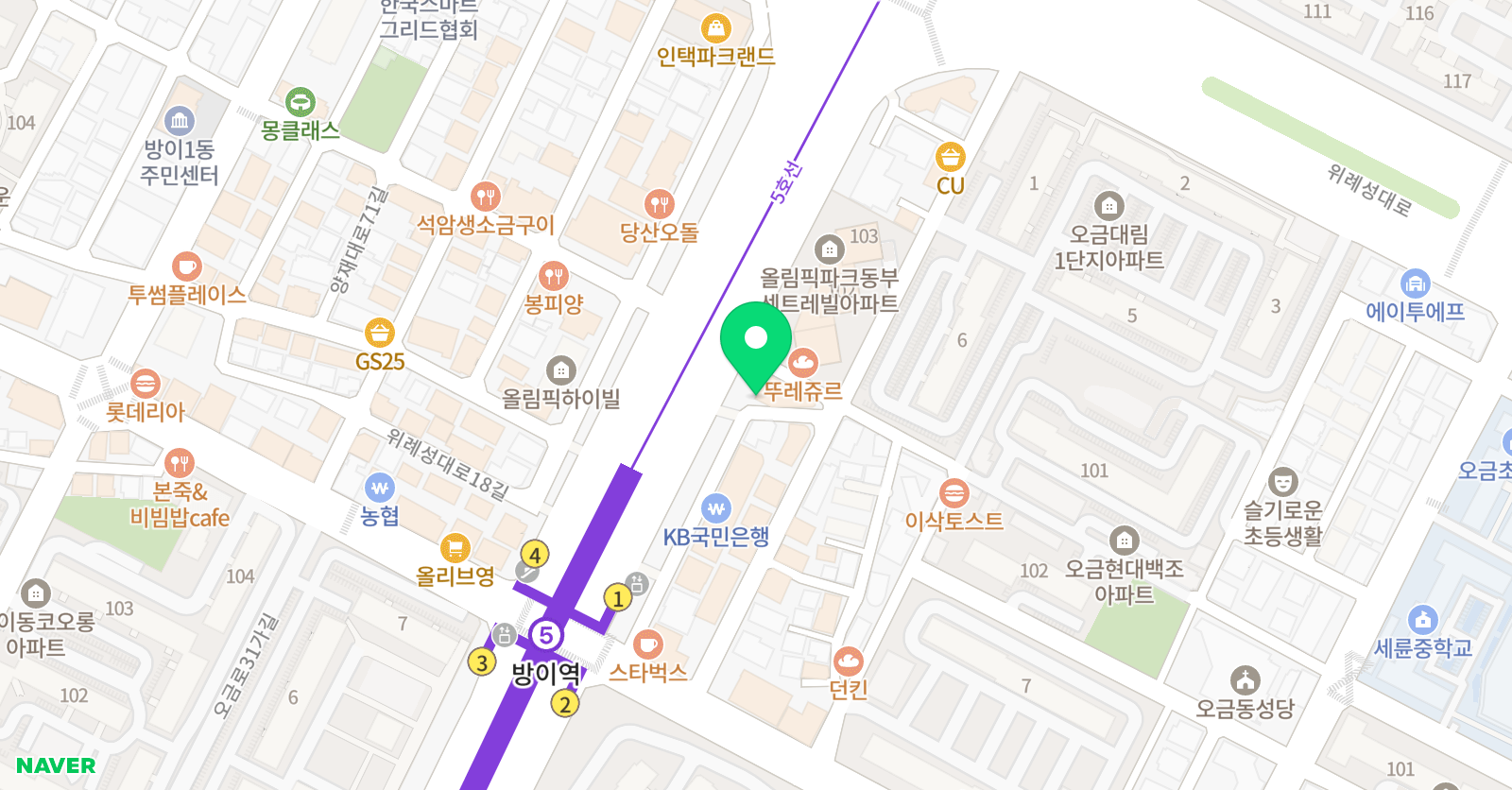 춤선 무용학원 위치