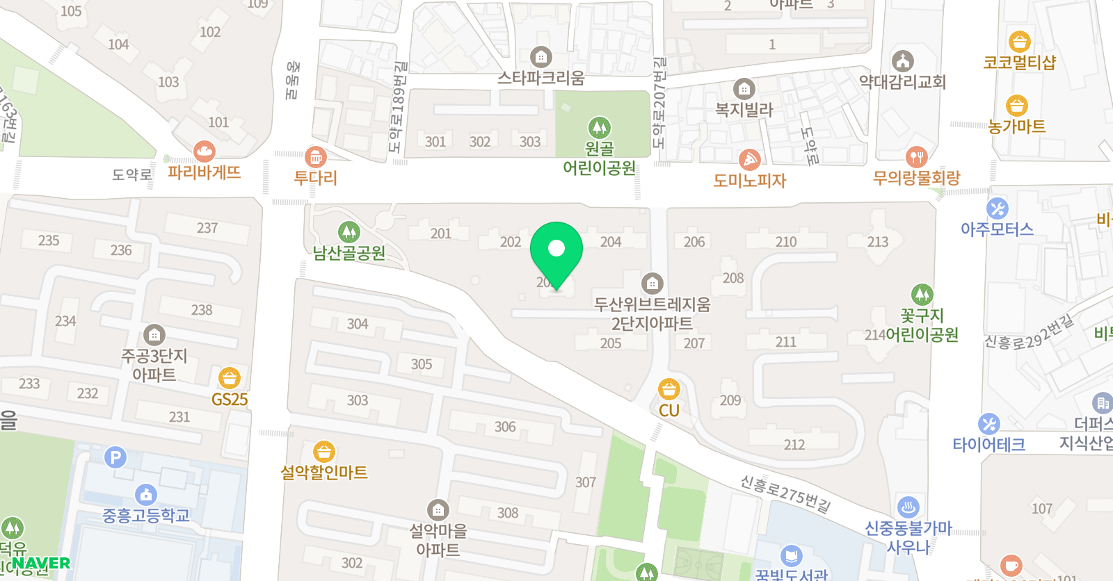 놀작마이아트 미술교습소 도토리숲앳홈 위치
